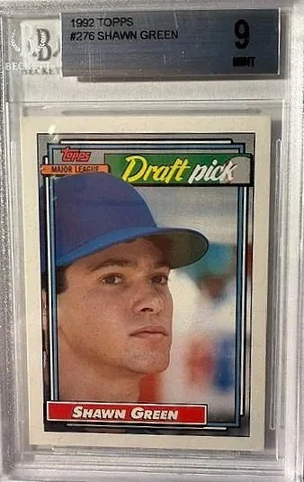 Shawn Green 1992 Topps Rookie Card - Beckett Mint 9