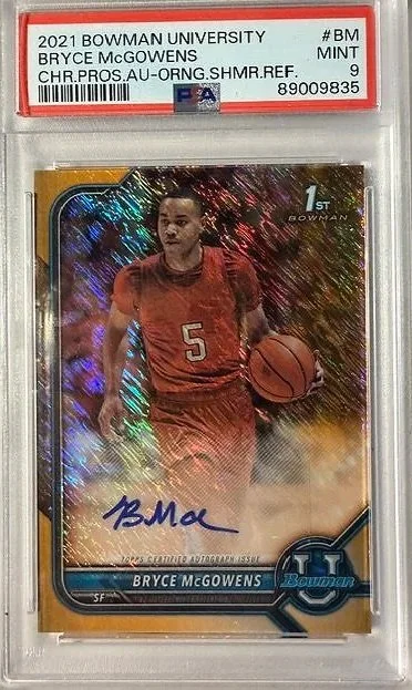 Bryce McGowens 2021 Bowman Autograph RC - PSA 9