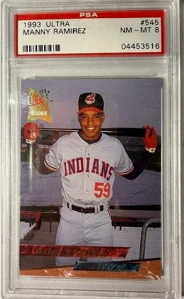 Manny Ramirez 1993 Fleer Rookie Card - PSA 8