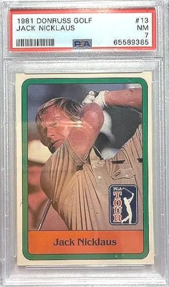 1981 Jack Nicklaus Donruss Rookie Card - PSA 7