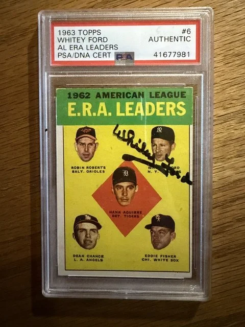 1963 Topps Whitey Ford Signed PSA/DNA AUTOGRAPH