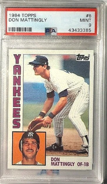 Don Mattingly 1984 Topps Rookie PSA 9 Card