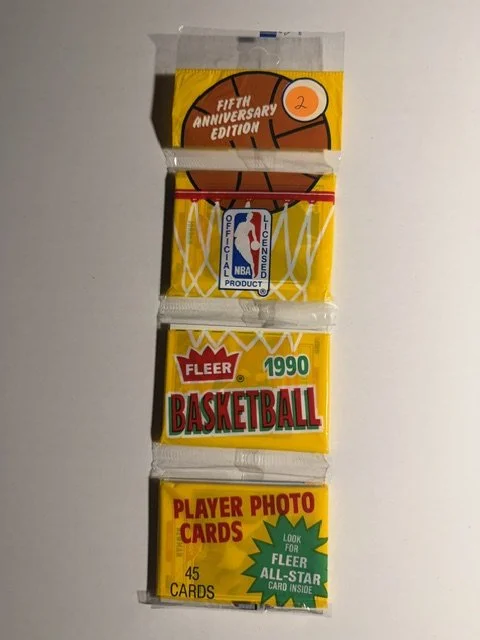 Sealed 1990 Fleer Rack Pack with Two Michael Jordan Cards