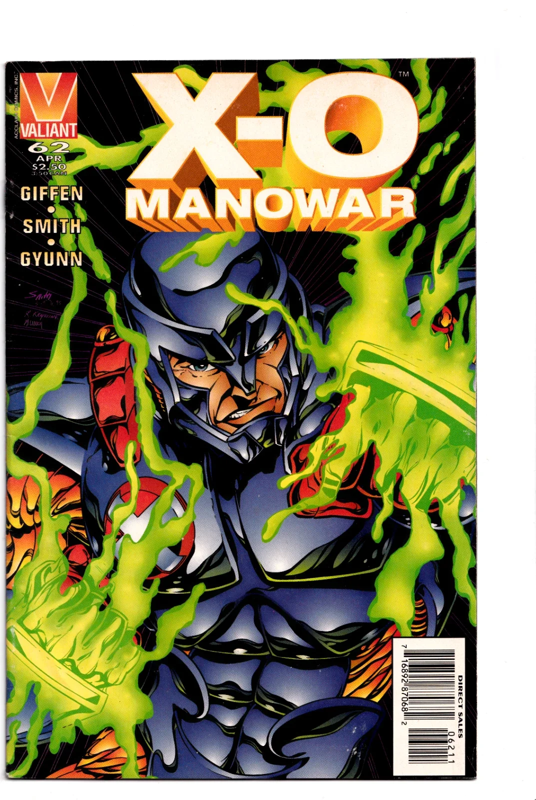 X-O Manowar Valiant 1996 #62 Comic Book NM+
