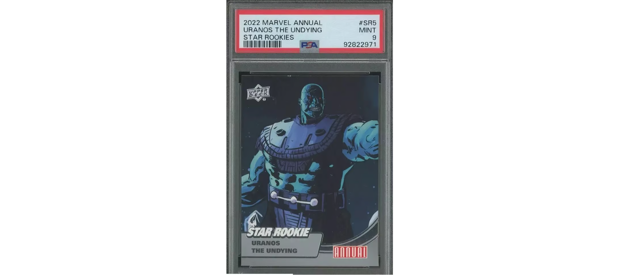 2022 Marvel Annual Star Rookies #SR5 Uranos The Undying PSA 9 MINT