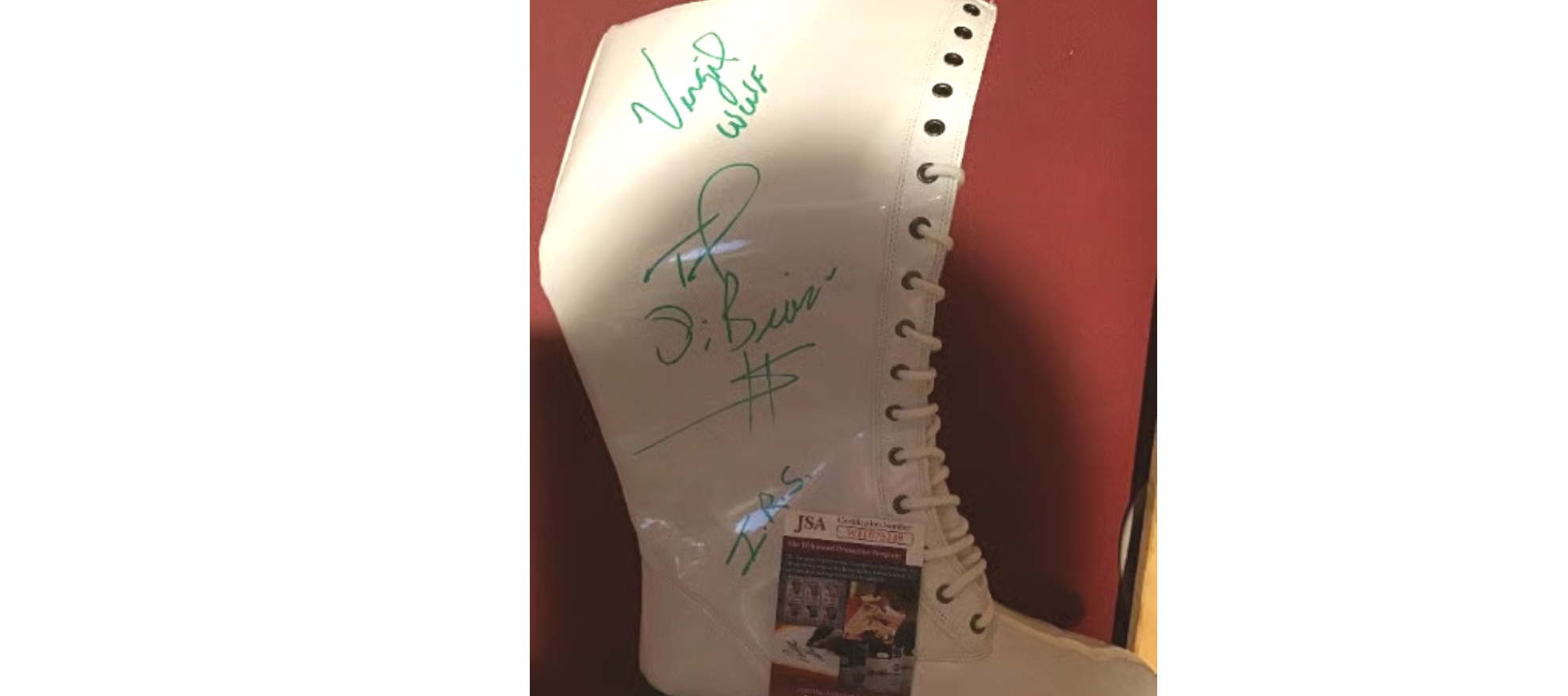 JSA Certified Ted DiBiase Signed Wrestling Boot