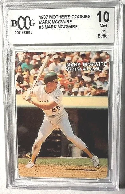 Mark McGwire 1987 Mother's Cookies Beckett 10 Baseball Card