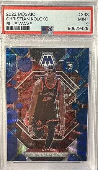 Christian Koloko 2022 Mosaic Panini PSA 9 Rookie #233 Blue Wave Card