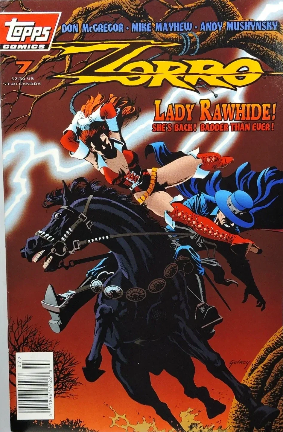 Zorro Lady Rawhide Topps Comics #7 Unread Newsstand Edition