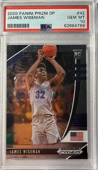 James Wiseman 2020 Panini Prizm Rookie #42 Card - PSA 10
