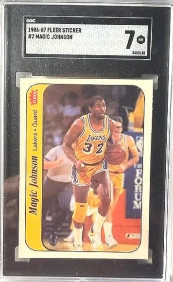 Magic Johnson 1986-87 Fleer Basketball Sticker - SGC Graded