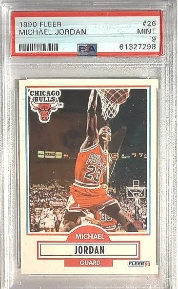 1990 FLEER Michael Jordan Error Card - PSA 9