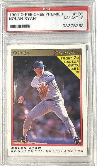 Nolan Ryan 1991 PSA 8 O-Pee-Chee Card