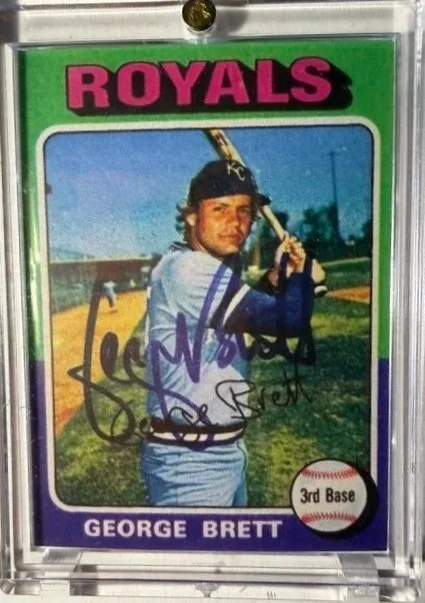 George Brett 1975 Topps Rookie Signed RP Card