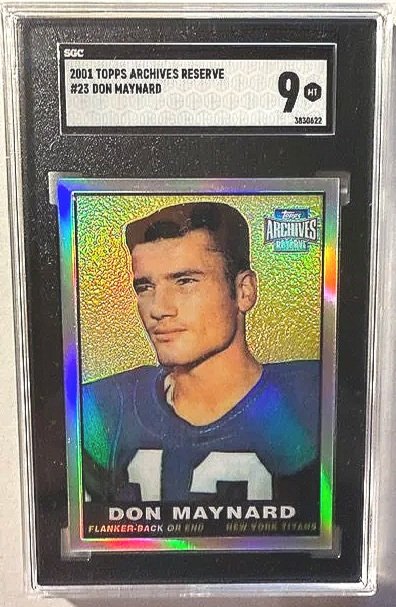 Don Maynard 2001 Topps Archives Reserve #23 - SGC 9