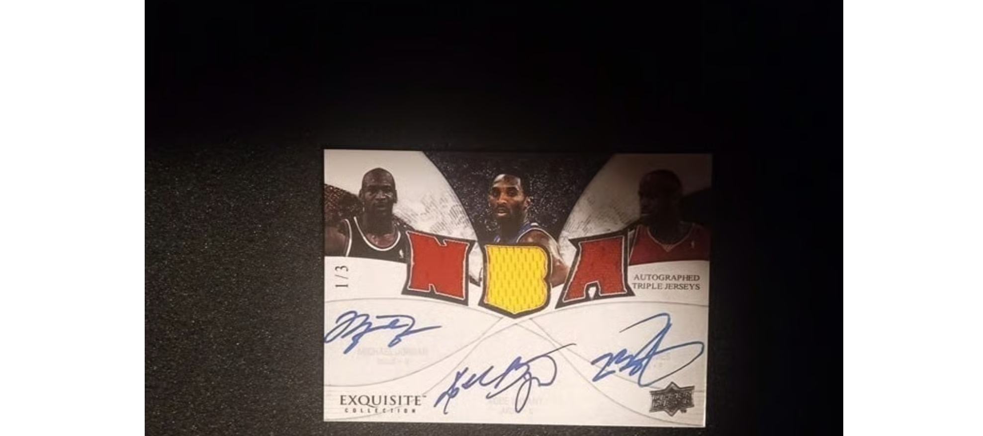 LeBron James Michael Jordan Kobe Bryant 2008 UD #ETA-JBJ Auto