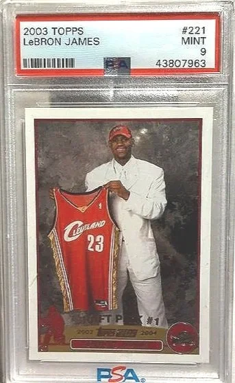LeBron James 2003 Topps Rookie Card #221 PSA 9