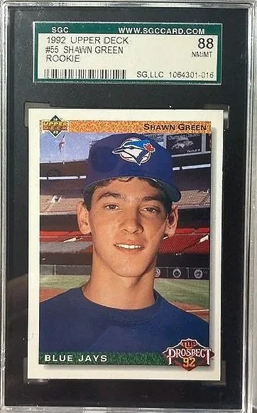 Shawn Green 1992 Upper Deck Rookie Card SGC #55
