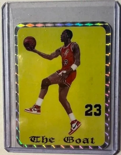 Michael Jordan The Goat Vending Machine Sticker Card