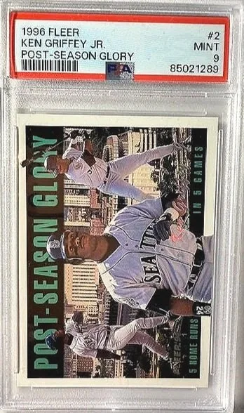 Ken Griffey Jr. 1996 PSA 9 Fleer #2 Post-Season Glory Card