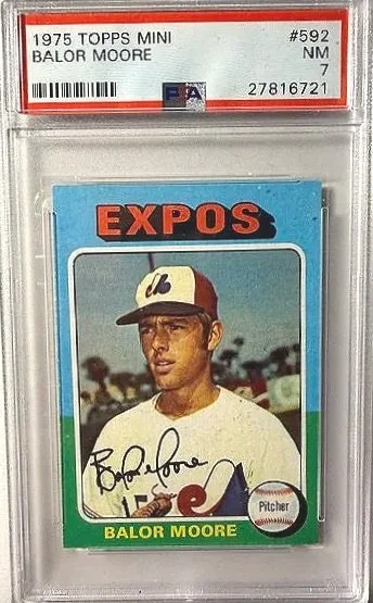 1975 Topps Balor Moore Mini Card - PSA 7