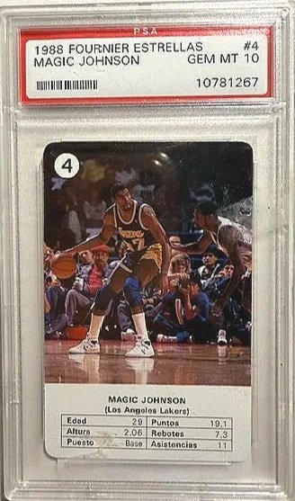 Magic Johnson 1988 Fournier Estrellas PSA 10 Card