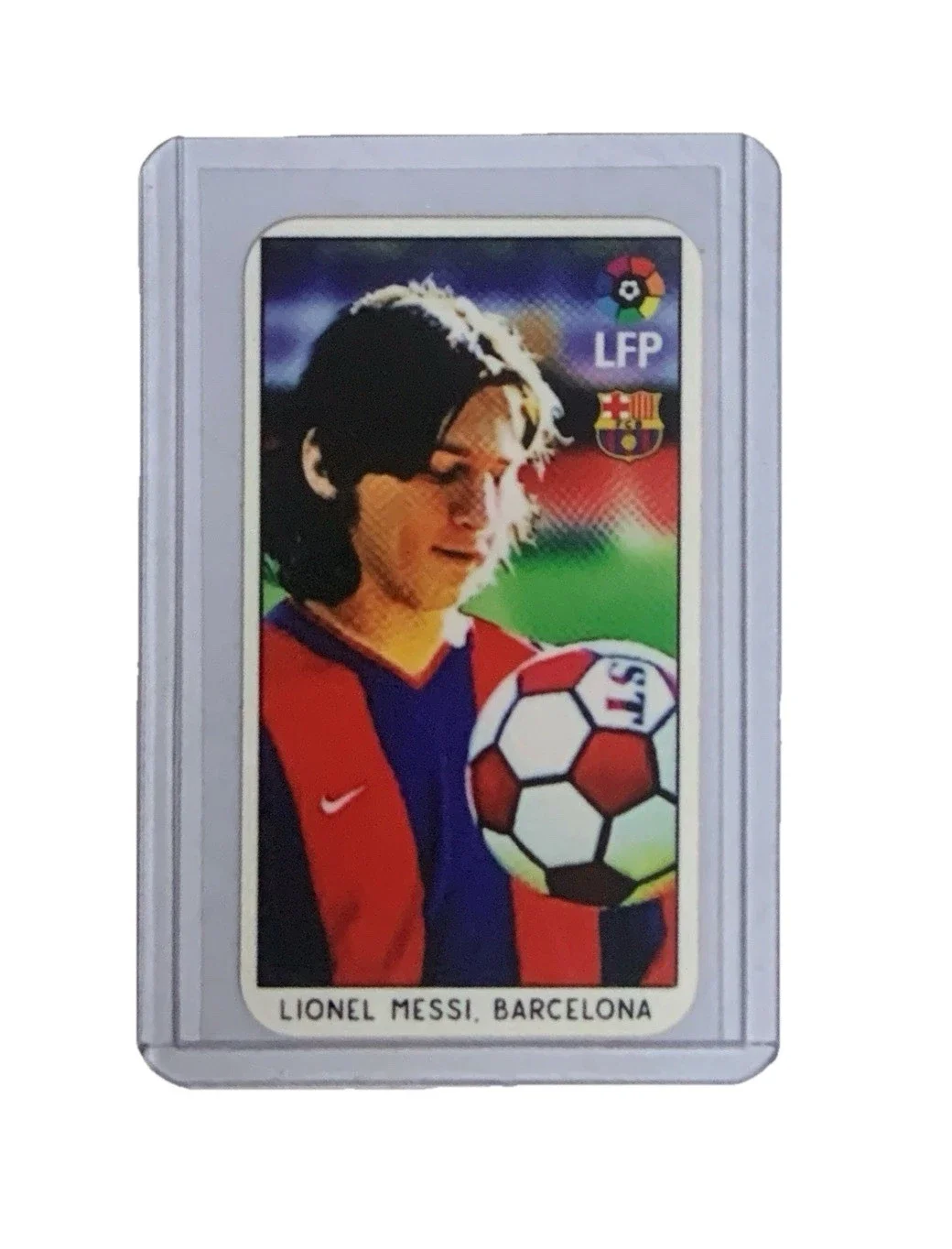 2004 Lionel Messi #30 LFP Italian Promo Mini Tobacco Card