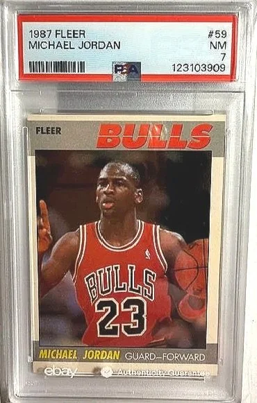 Michael Jordan 1987 Fleer #59 PSA 7 Basketball Card
