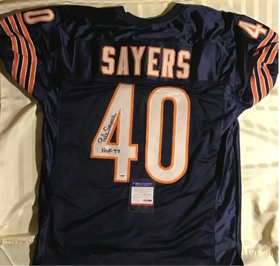 Authentic Gale Sayers Signed NFL Bears Jersey
