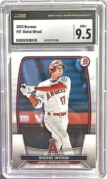 Shohei Ohtani 2023 Bowman Card #51 CSG 9.5