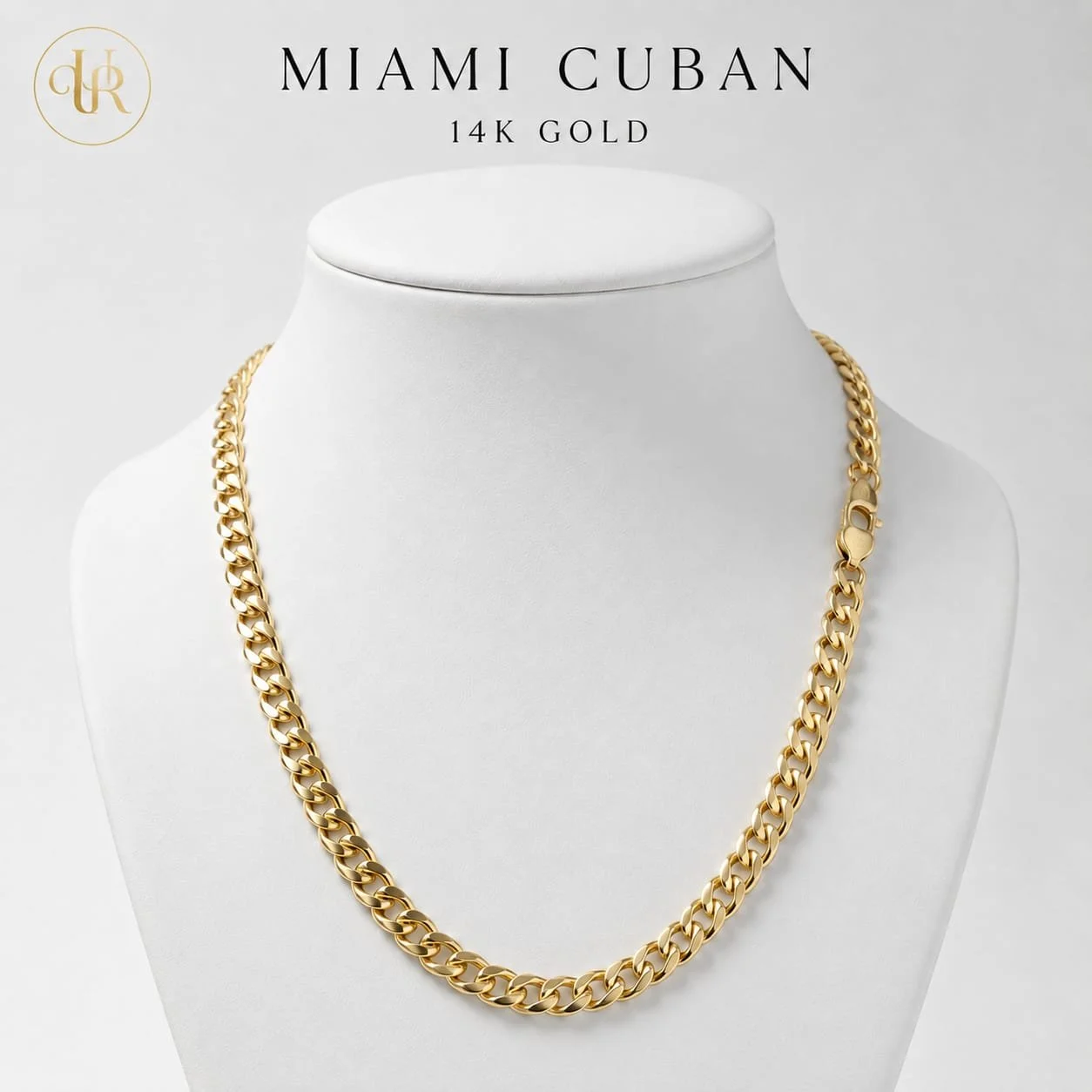 14K Semi-Solid Gold Miami Cuban Link Chain