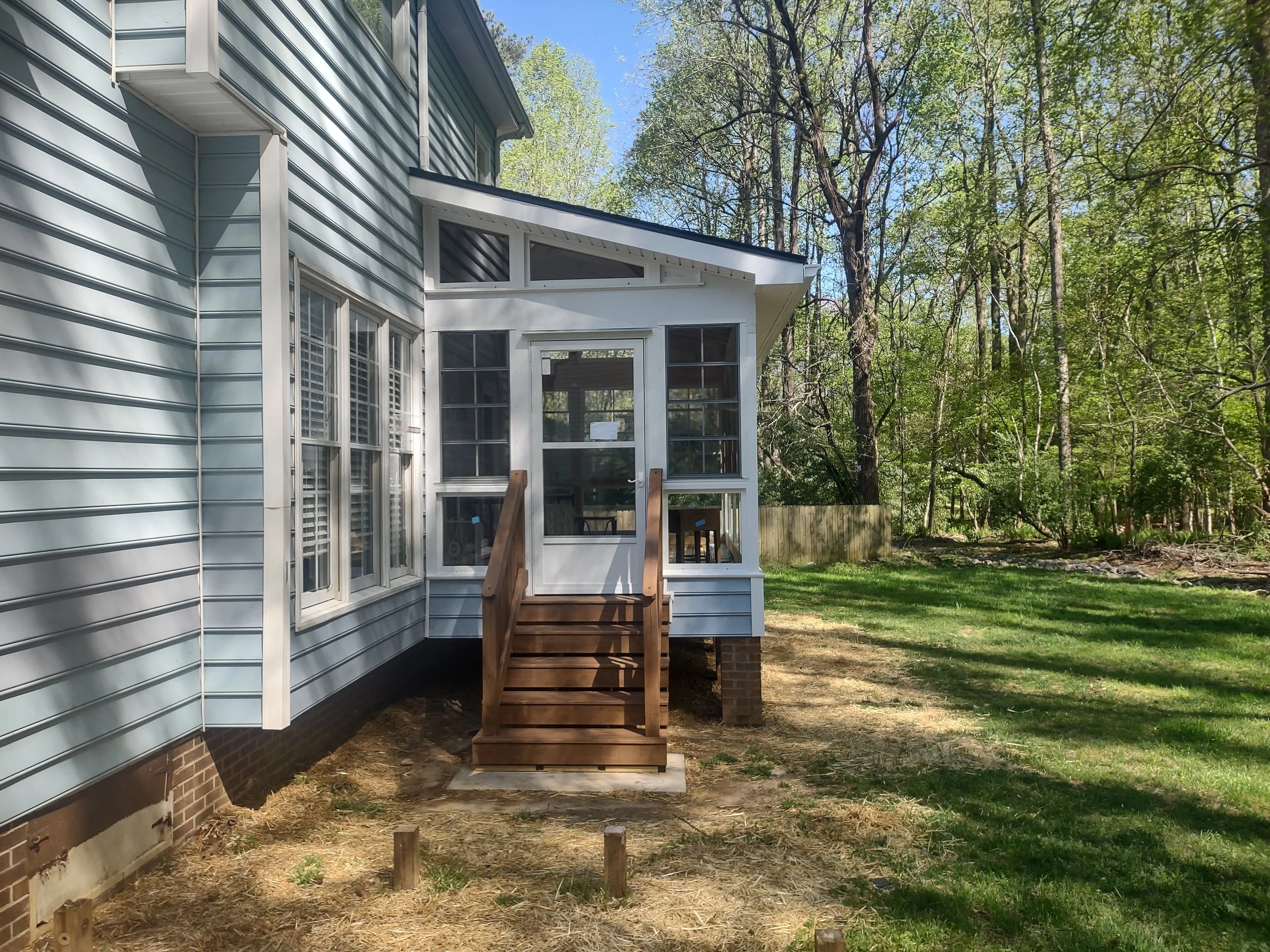 The Three Season Room has been completed and passed final inspection.