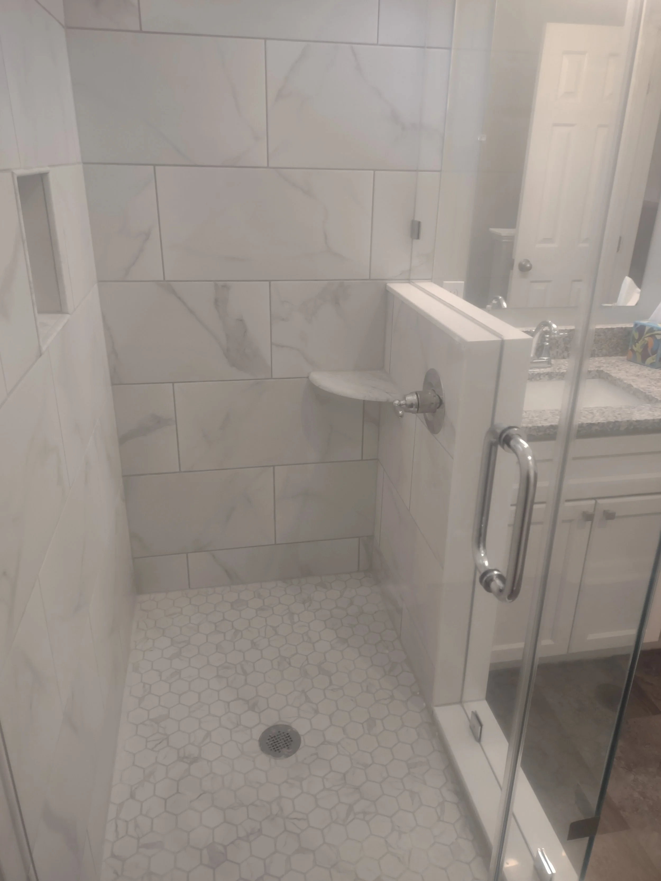 Master Bath remodel for space and ergonomics