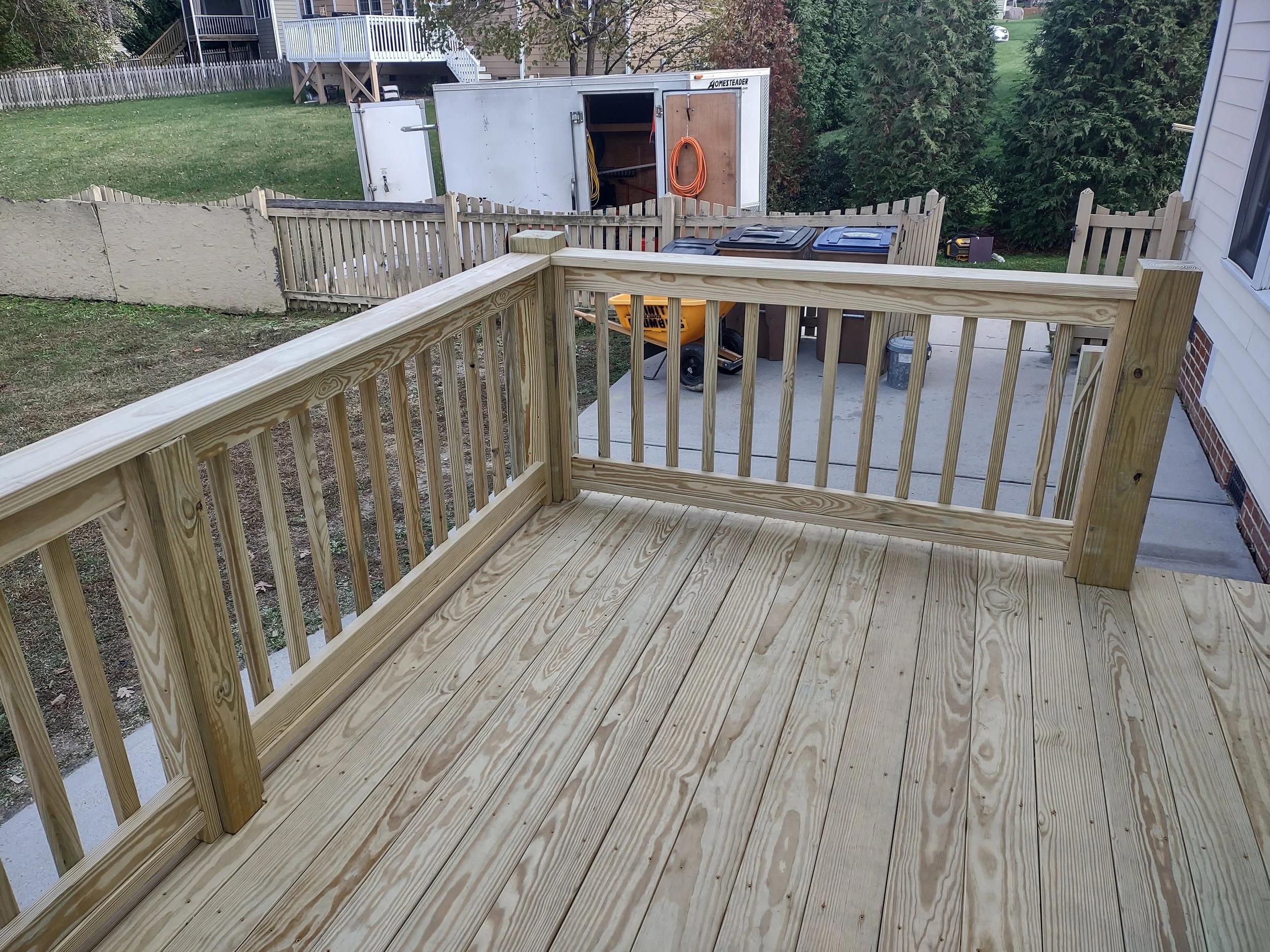 Premium kiln dried lumber custom deck
