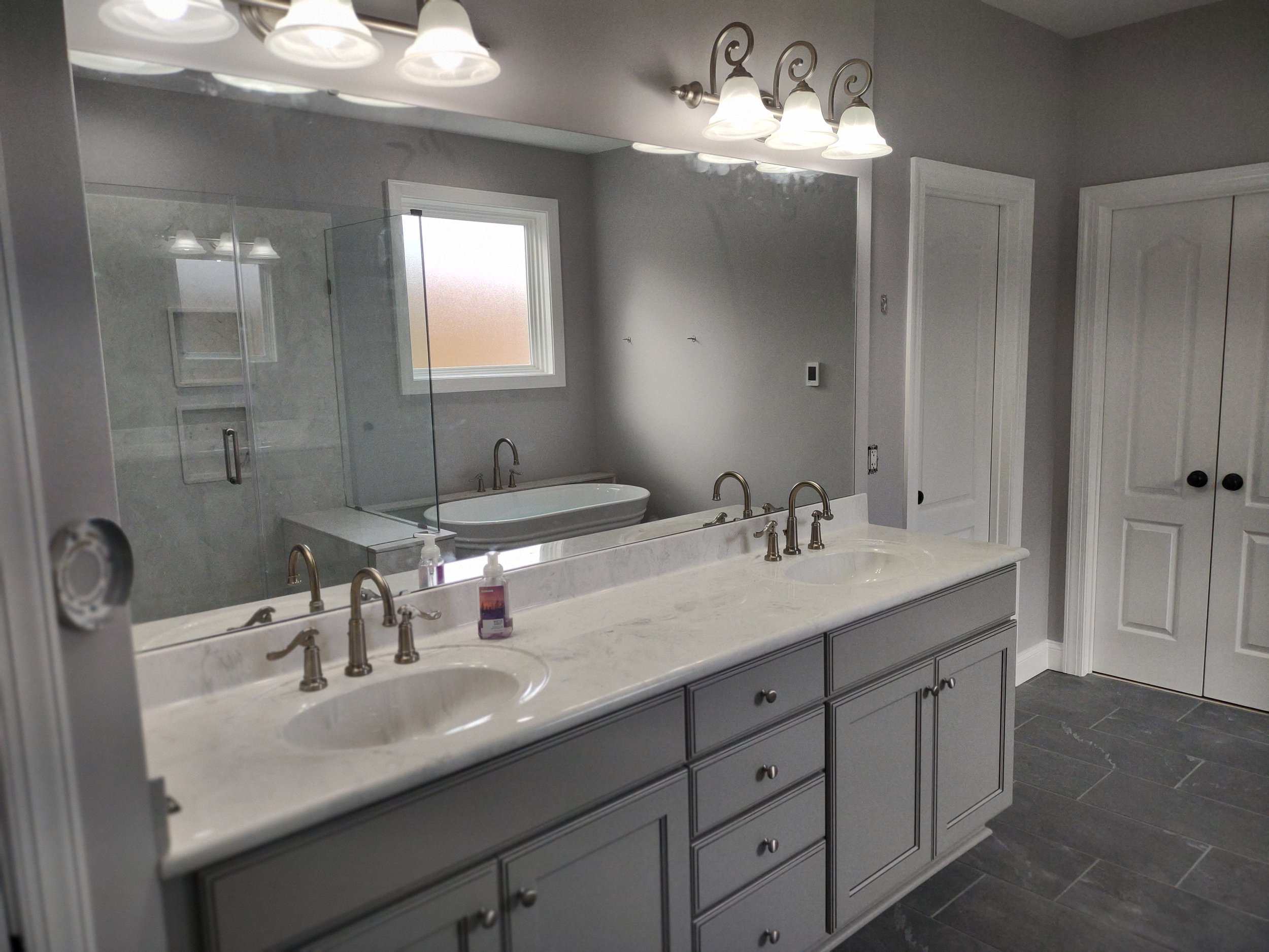 Remodeled Master bath with heated floors throughout.
