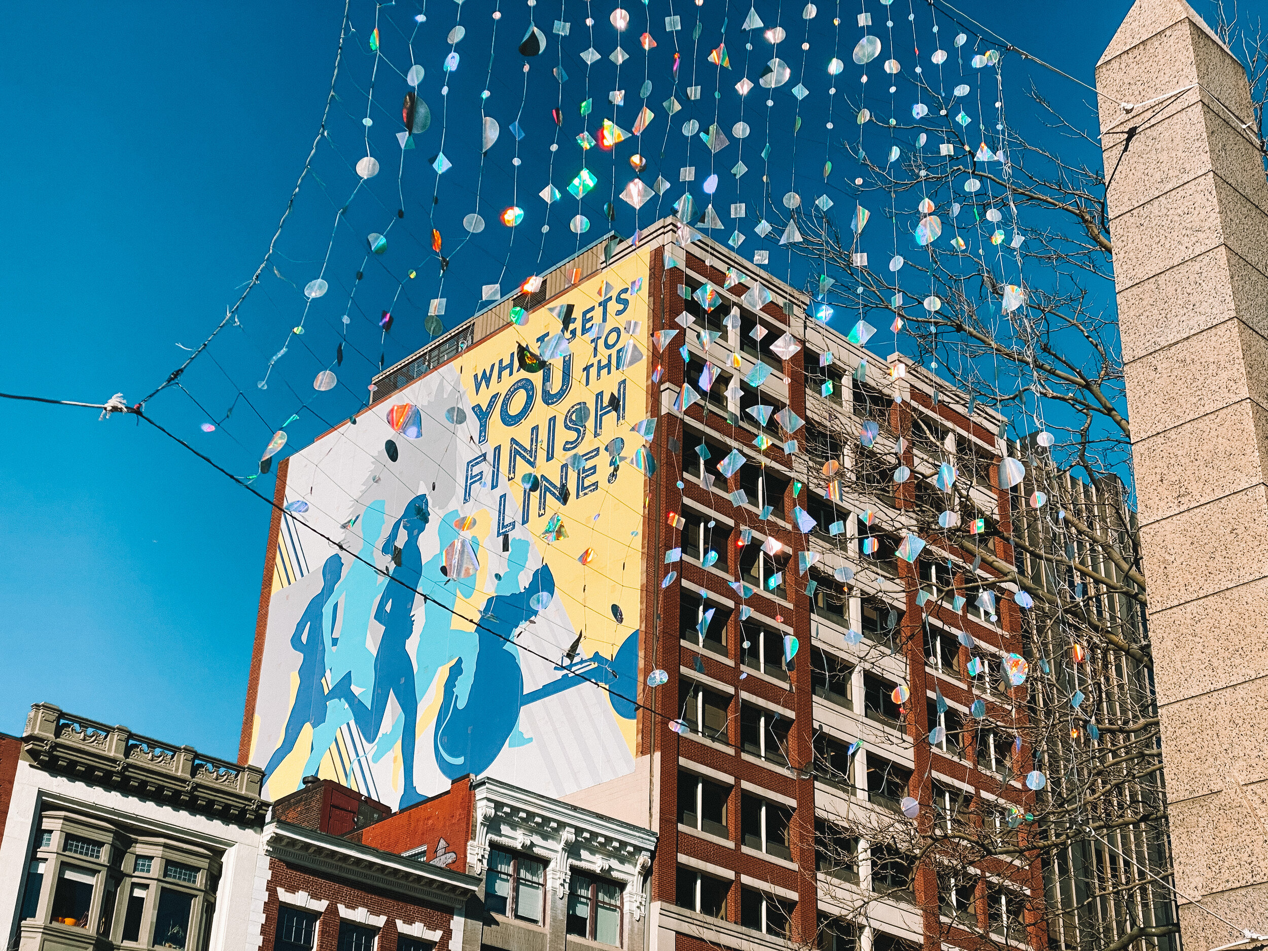  A mural near the Boston Marathon Finish Line in Copley Square, Boston. 2021.  