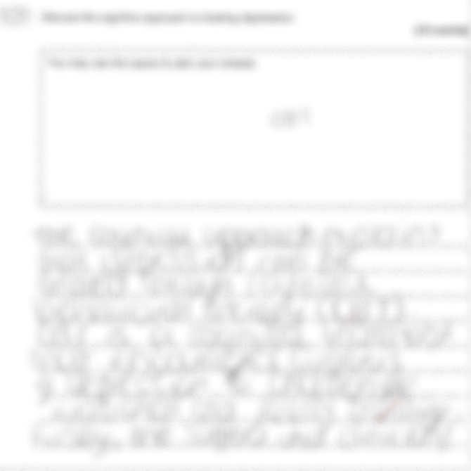 16/16 example answer for psychopathology
