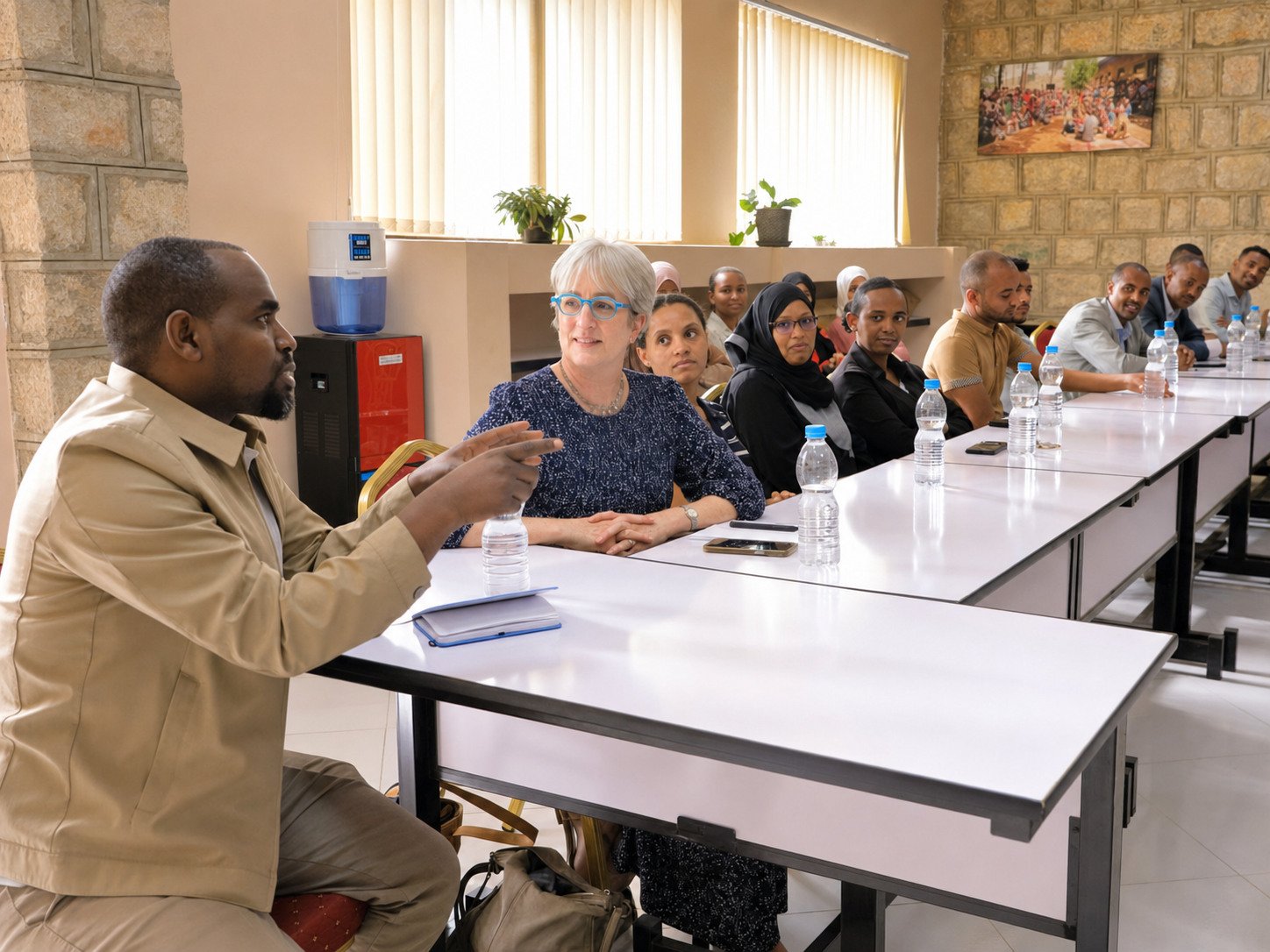 Haramaya University and visiting collaborators participate in a working discussion during the 2026 Global Health Partnership Summit.