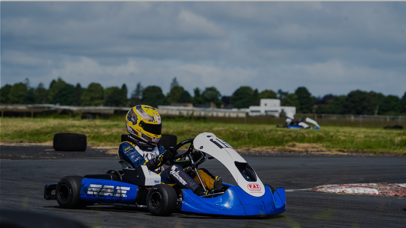 Championship kart racing action featuring Jayy Seggie