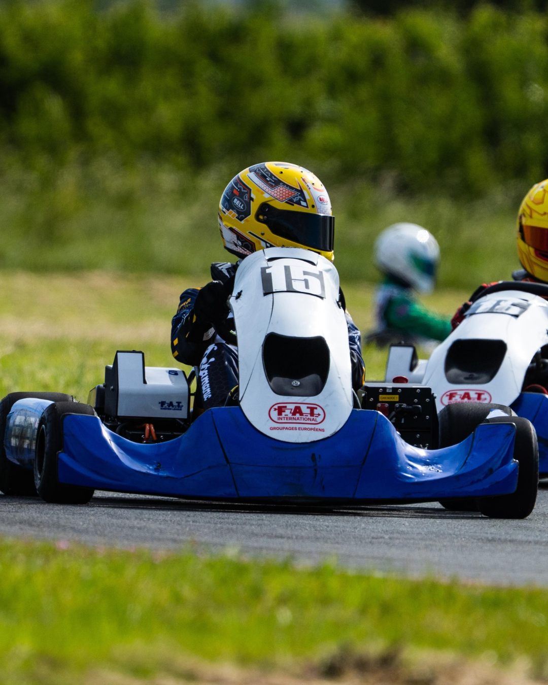 Championship kart racing action featuring Jayy Seggie