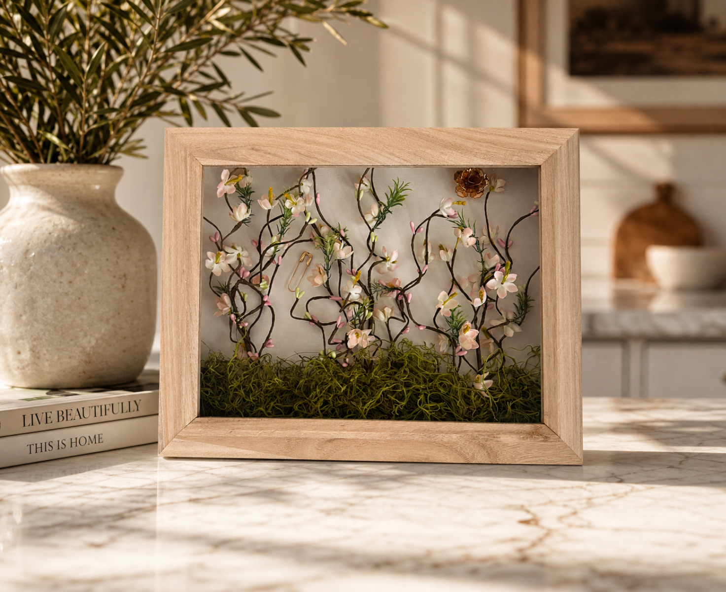 The Bloom - Handmade Botanical Shadow Box Art Display