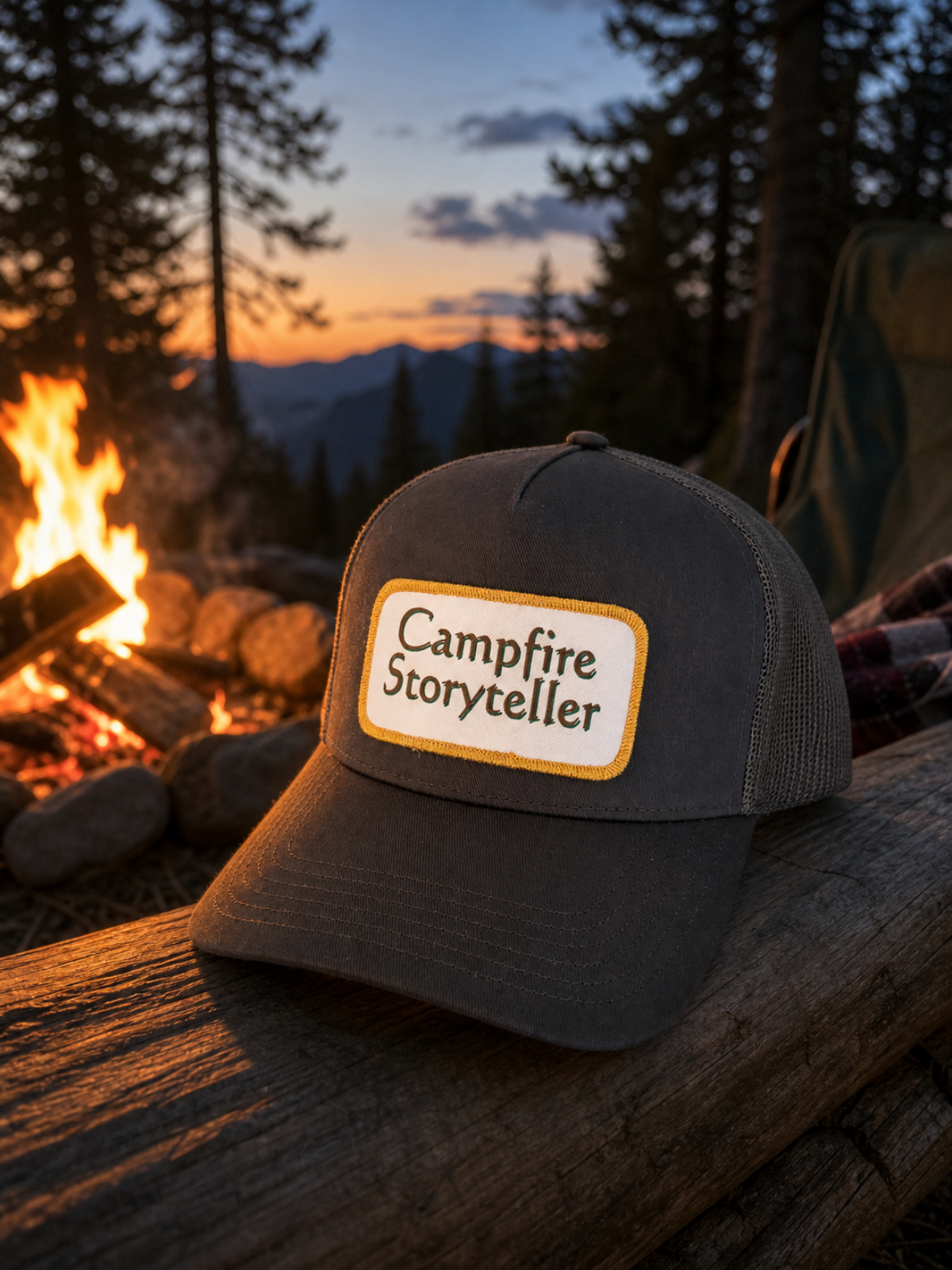 Mountains and Camping Lover Custom Designed OTTO Trucker Hat