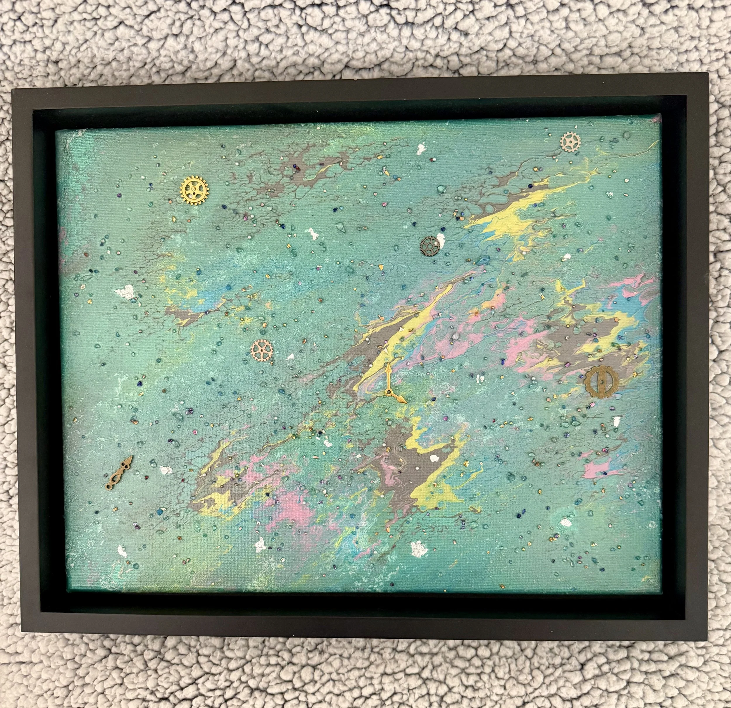 Crystalline Time Drift - Abstract and Textured Wall Art
