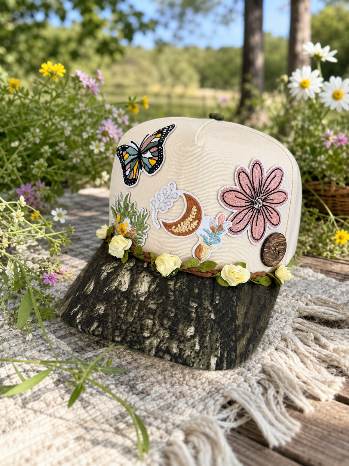 Boho Butterfly Flower - Trucker Hat - illustrationimage (2).png