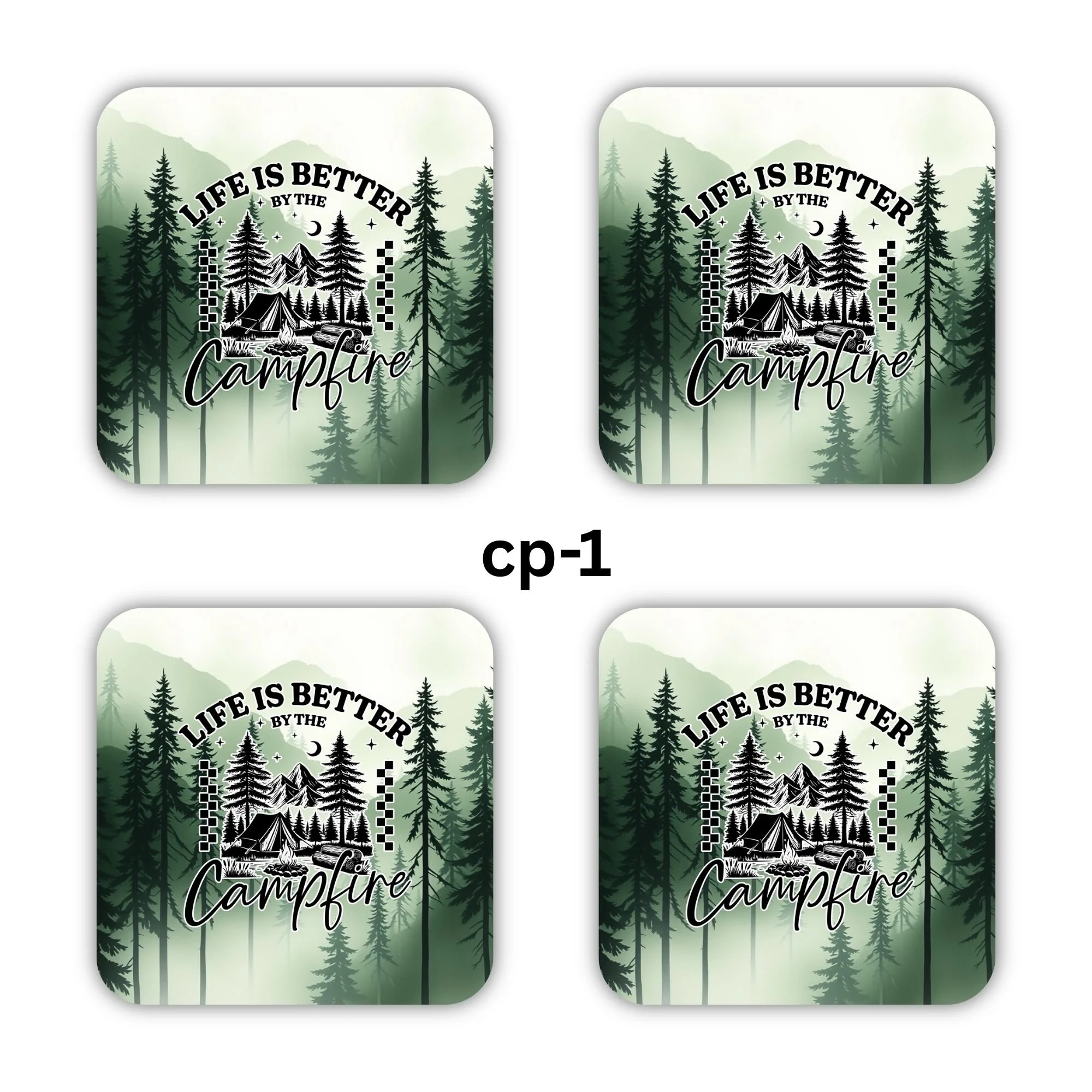 Camping Design Coasters