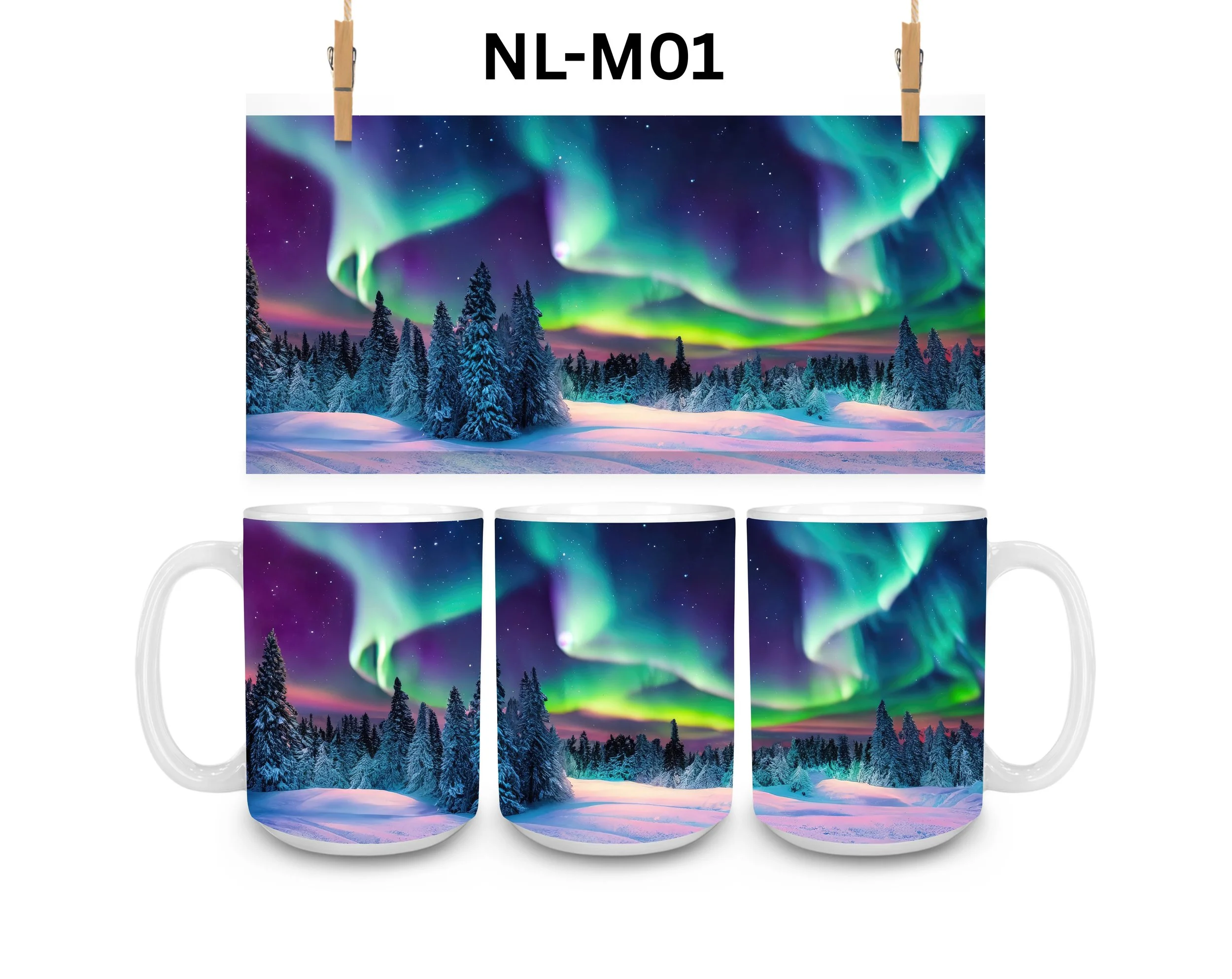 Northern Lights Coffee Mug, Color Changing Mug, Iced Coffee Cup