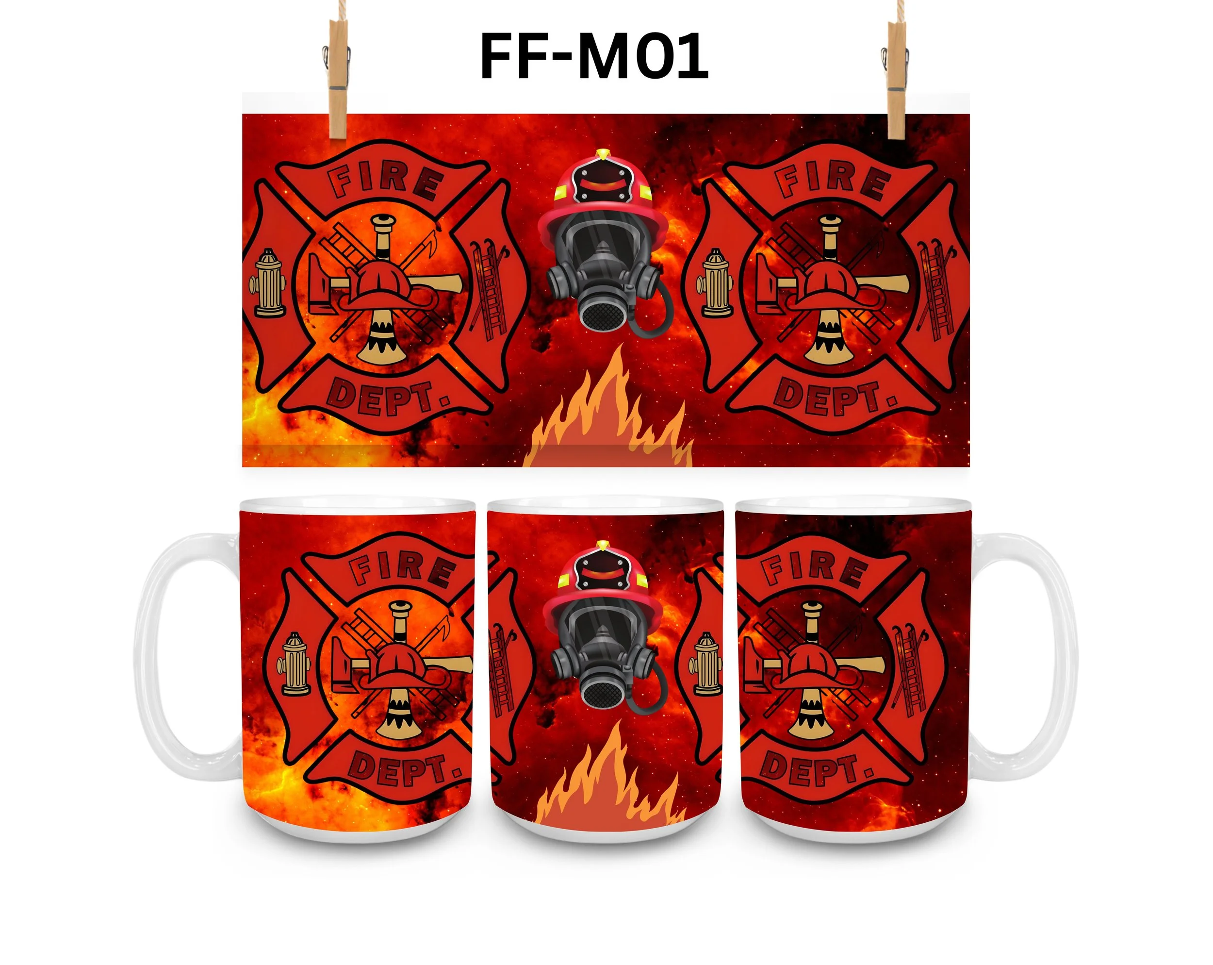 Firefighter Coffee Mug, Color Changing Mug, Iced Coffee Cup
