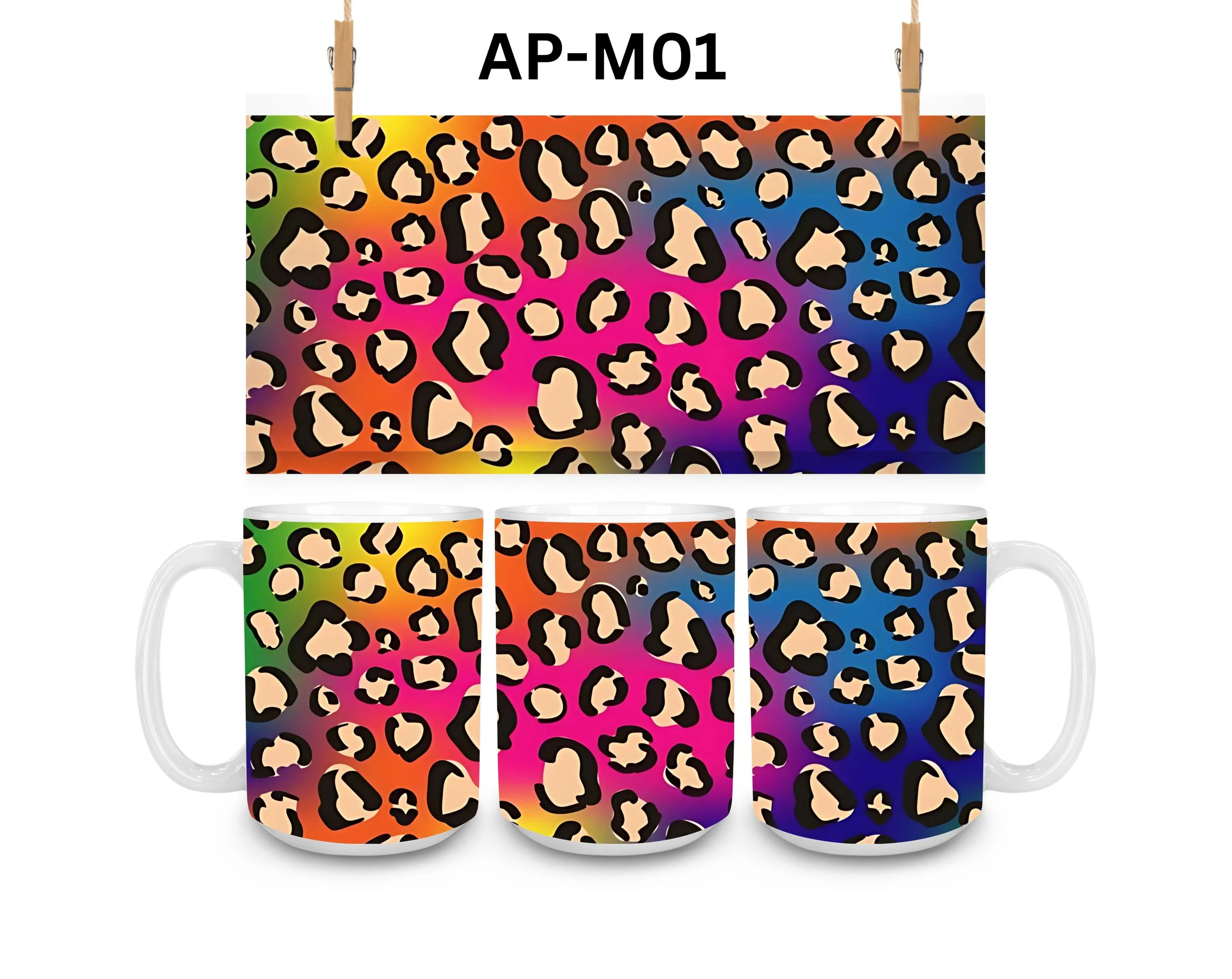Animal Print Coffee Mug, Color Changing Mug, Iced Coffee Cup