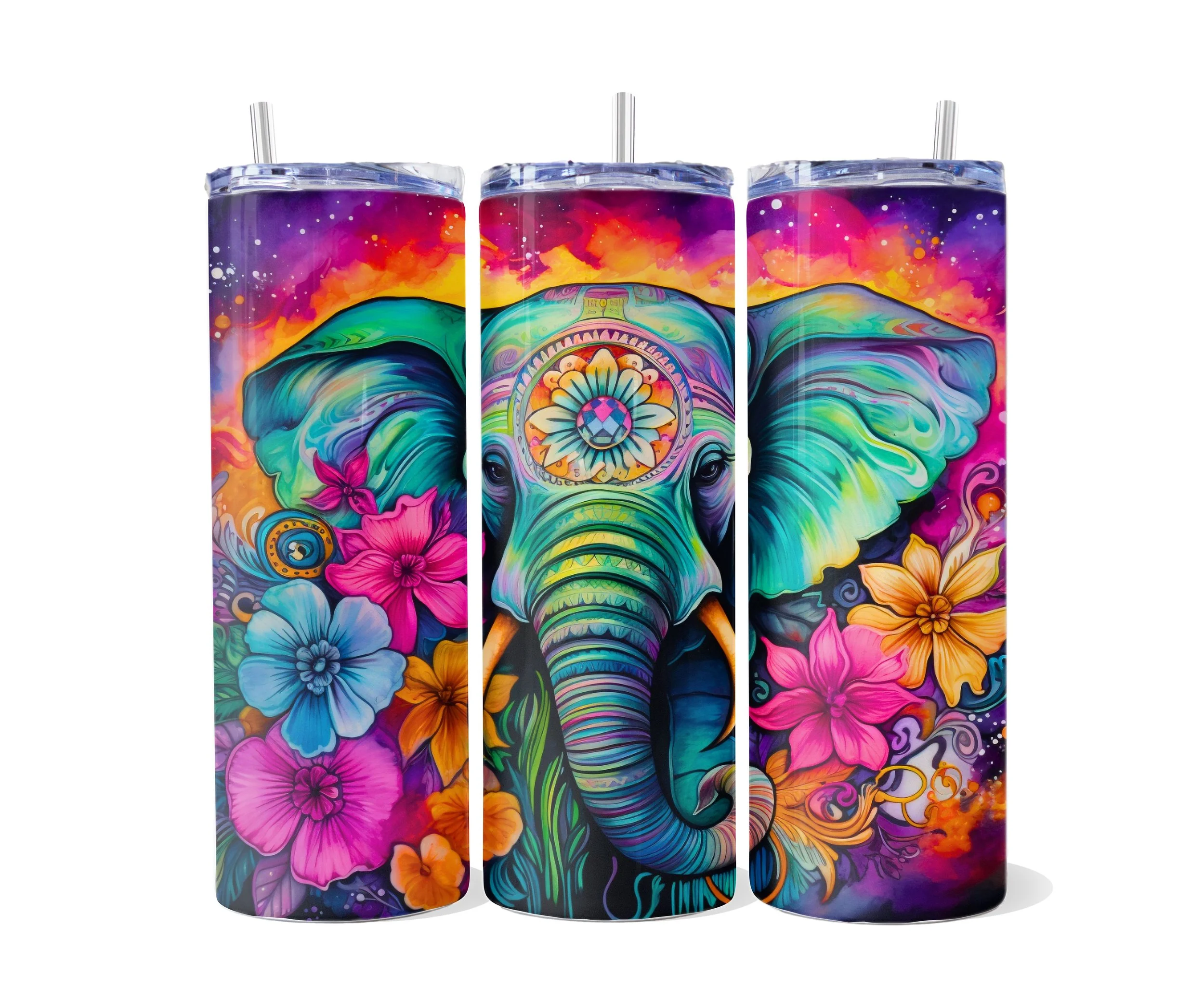 Alcohol Ink Animals Tumbler
