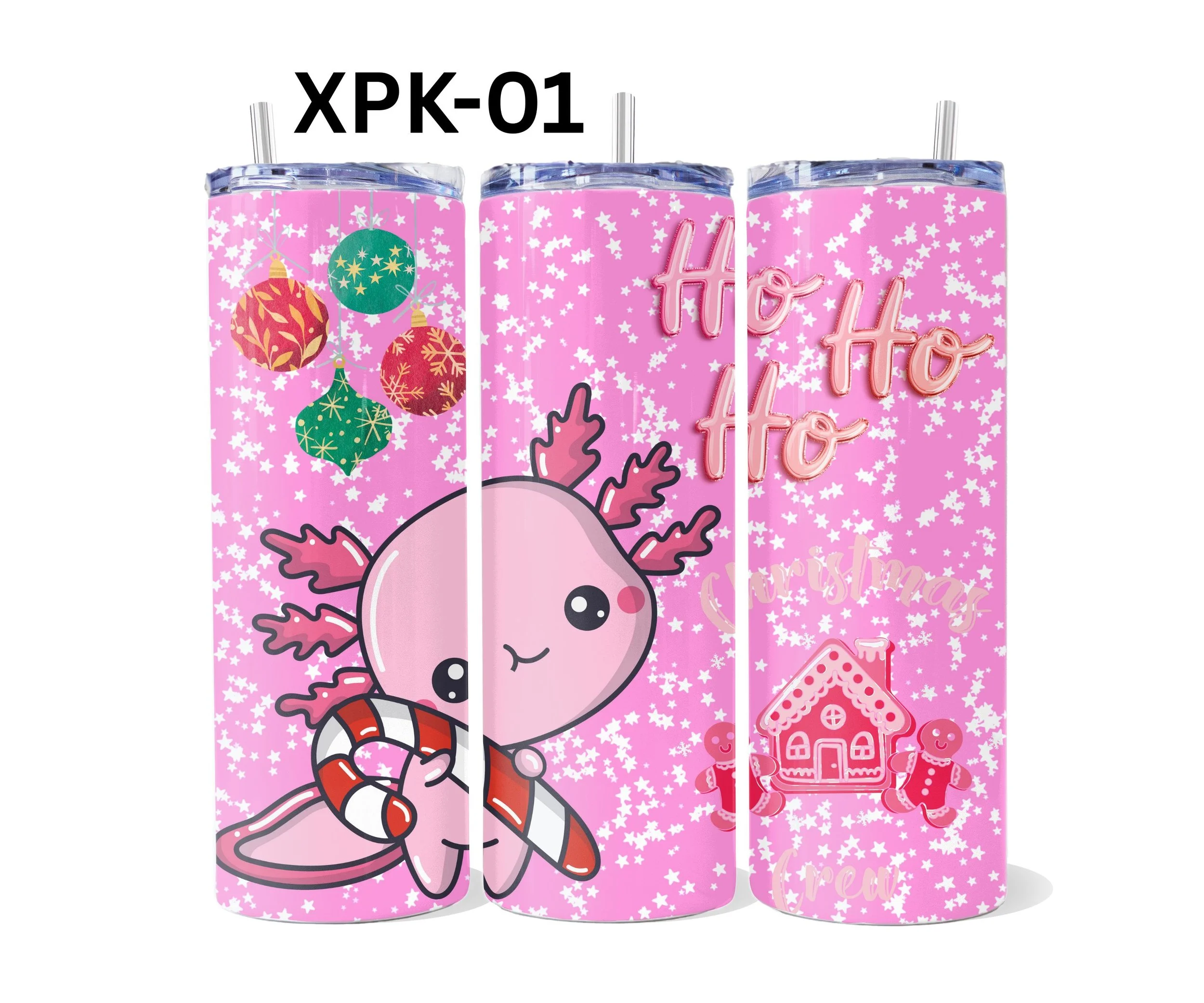 xChristmas Pink Sublimation Tumbler